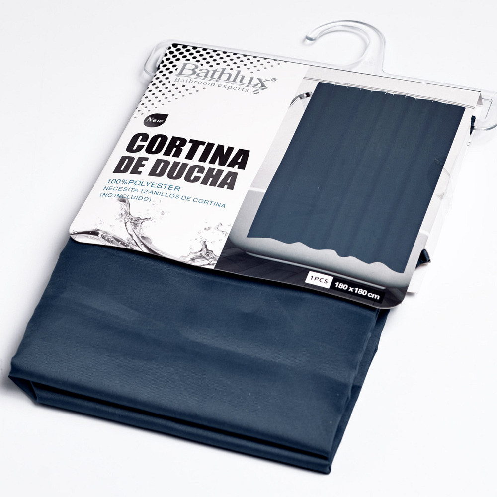 Шторка для ванной Bathlux 180 x 180 люкс качество, водонепроницаемая темно Голубой Каменец-Подольский - изображение 4