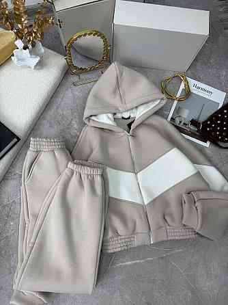 Женский теплый костюм из качественной тринитки на флисе Серый, 46/48 Одесса