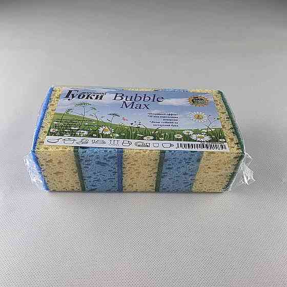 Губка кухонна для посуду 5 шт. Bubble Max (Супер Торба) (1 пачка) Харків