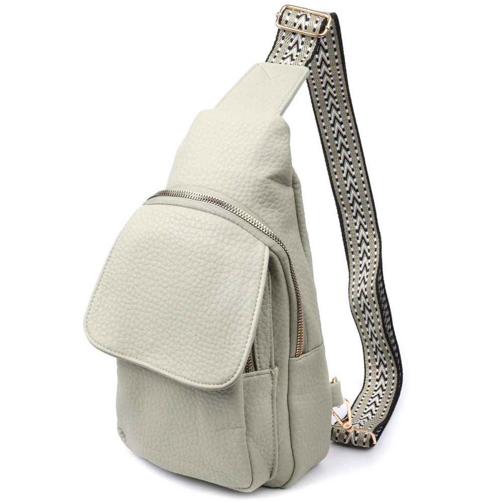 Чудова жіноча сумка з однією лямкою через плече з великозернистої екошкіри Vintage 22765 Фісташковий Київ - фото 1