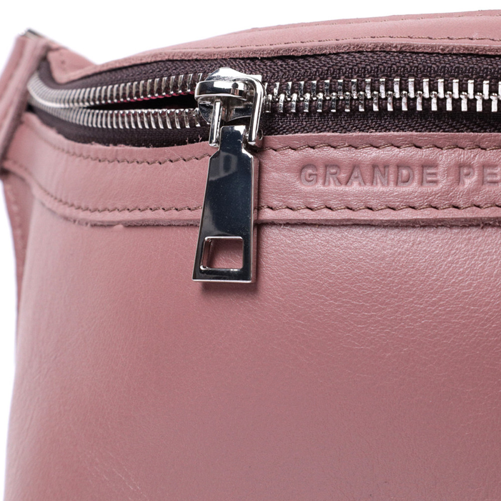 Цікава бананка для жінок з натуральної шкіри GRANDE PELLE 22816 Бежевий Київ - фото 5