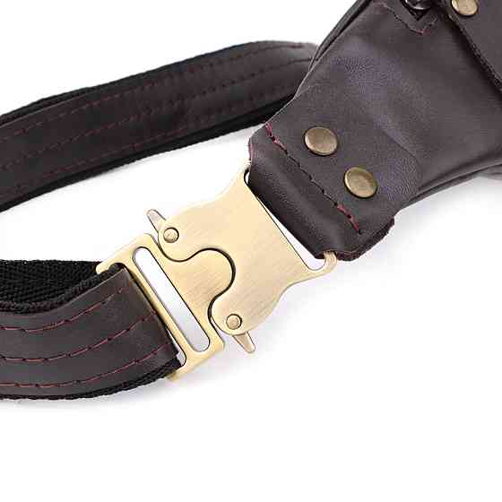 Бананка для мужчин из гладкой натуральной кожи Shvigel 23135 Коричневый Киев