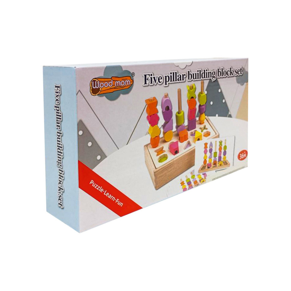 Дитяча дерев’яна іграшка "Пірамідка-сортер" C9407, 8 карток Вінниця - фото 2