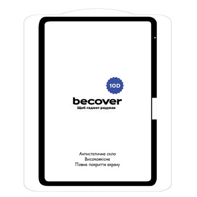 Стекло защитное BeCover 10D Apple iPad Air 13" M2 2024 Black (711676) Винница - изображение 2