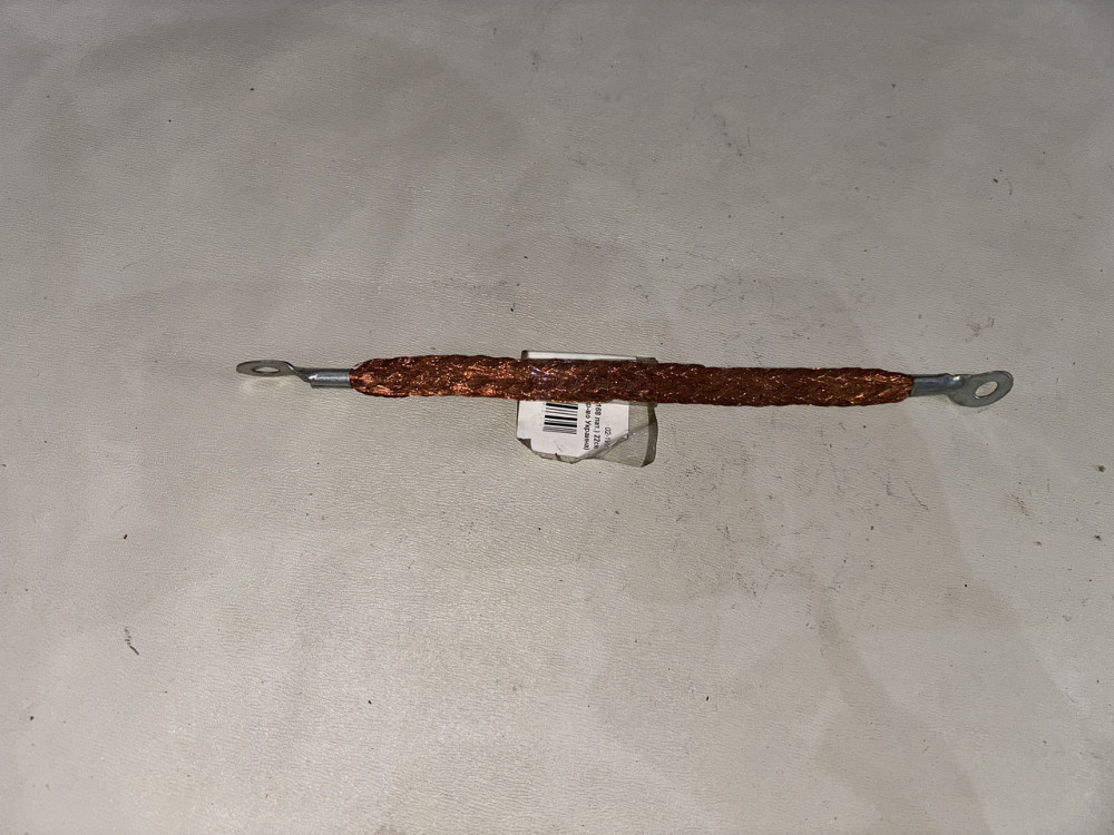 Провід маси (наконечник 168 латунь) 22 см (плетення АМГ 25 мм). Харків - фото 1