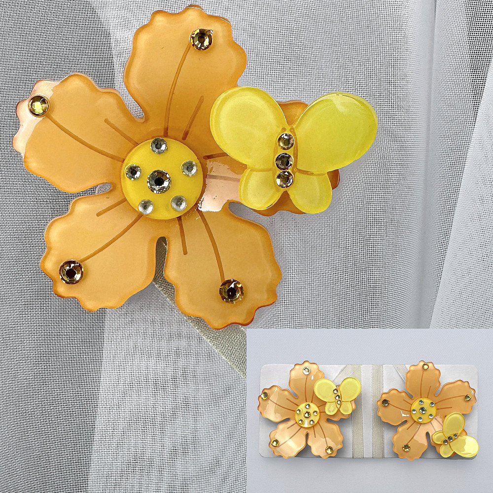 Магниты для штор и гардин Весна набор 2 шт Оранжевый с желтым (81-315) Киев - изображение 1