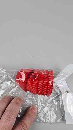 Тартолітка для кексів 3Б кругла червона D30 H24 (100 шт.) (1 уп.) Харків