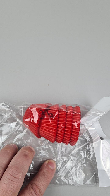 Тартолітка для кексів 3Б кругла червона D30 H24 (100 шт.) (1 уп.) Харків - фото 2