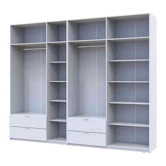 Шафа для одягу Doros Лукас Біла 3+4 ДСП 295х50х240 DRS-011687 (42005122) Львів