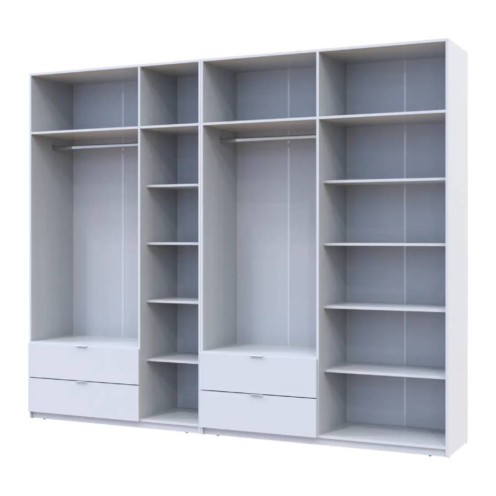 Шафа для одягу Doros Лукас Біла 3+4 ДСП 295х50х240 DRS-011687 (42005122) Львів - фото 3