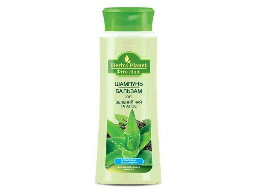 Шампунь-бальзам 240мл 2в1 «Зелений чай та алое»Фіто лінія ТМ Herbs Planet Київ - фото 1