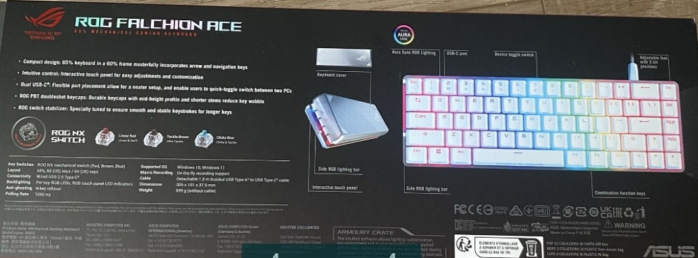 Клавиатура Игровая ASUS ROG Falchion ASE 65% Rog NX Switch Brown. Киев - изображение 2