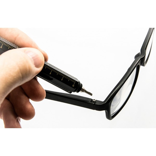 Ручка кулькова багатозадачна Troika Construction зі стилусом, лінійкою, викруткою та рівнем Чорний Вінниця - фото 10