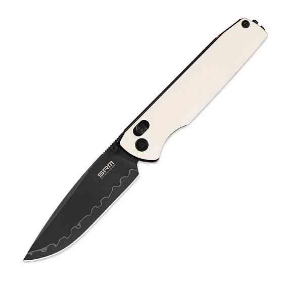Ніж складаний туристичний SRM Terrier 258L-GT2 (9.3 см) 140Cr / G10 білий Київ