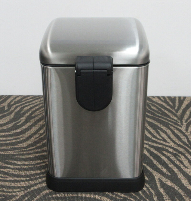 Квадратне сміттєве відро Mixxus Style-TC0106 з плавним закриванням 6 л, нержавіюча сталь Харків - фото 13