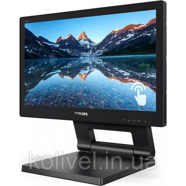 TFT 15.6" Philips 162B9T сенсорний (10д.), D-SUB, DVI-D, DP, HDMI, USB, HAS, колонки, чорний (162B9T/00 ) Київ - фото 3
