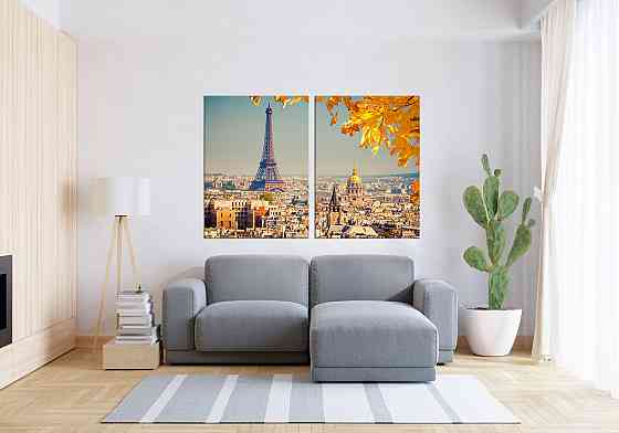 Модульная картина в гостиную / спальню  Париж  TLV-2_040 120х170 см Київ