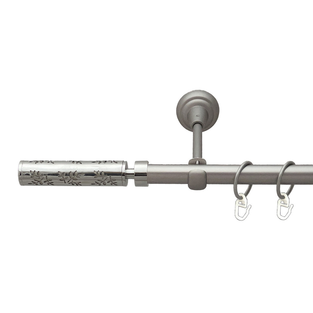 Карниз Orvit Апрілія металевий однорядний відкритий Сатин 19 мм 240 см (00-00015182) Львов - изображение 1