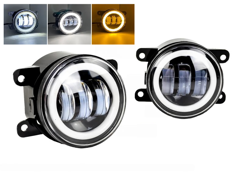 Комплект протитуманних LED фар AllLight FB-411 D=90мм DRL+поворот (Renault, Citroen, Ford, Mitsubishi, Peugeot, Subaru) Харків - фото 1