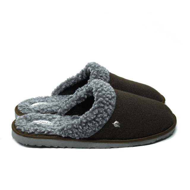 Тапочки чоловічі домашні на овчині PaGo "Вовк" коричневі Одеса - фото 2