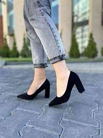 Comer Туфлі жіночі COMER чорні еко-замша 39р. каблук 8см (1971) Коломия
