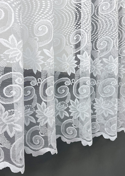 Коротка тюль, висота 1,6 м., жакард колір білий 1780т Київ - фото 6