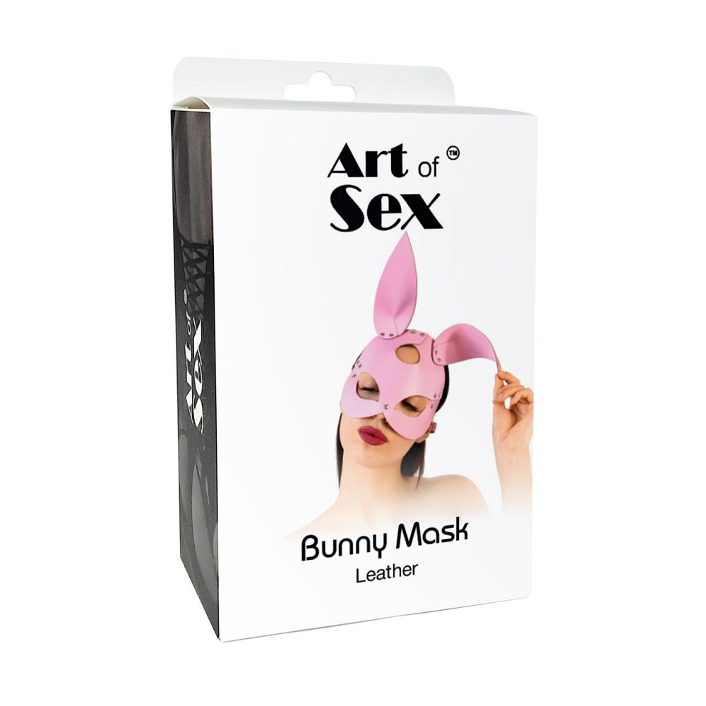Шкіряна маска Зайчика Art of Sex - Bunny mask, колір Білий Sex Aura Київ - фото 5
