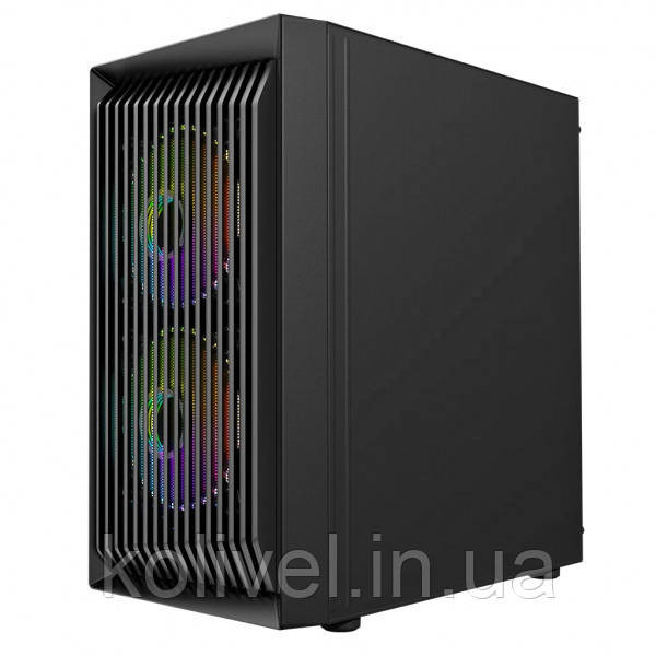 Корпус LogicConcept ATOS MESH+GLASS ARGB fans 3x120mm BLACK без БЖ mATX (AM-ATOS-10-0000000-0002) Киев - изображение 2