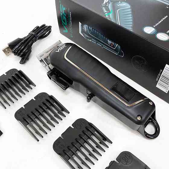 Машинка для стрижки волосся з регульованою насадкою VGR V-683, Профі машинка для стрижки волосся LI-68 Львів