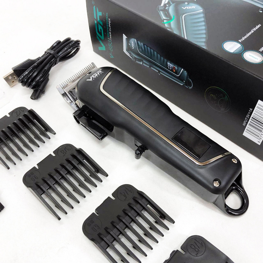 Машинка для стрижки волосся з регульованою насадкою VGR V-683, Профі машинка для стрижки волосся LI-68 Львів - фото 1
