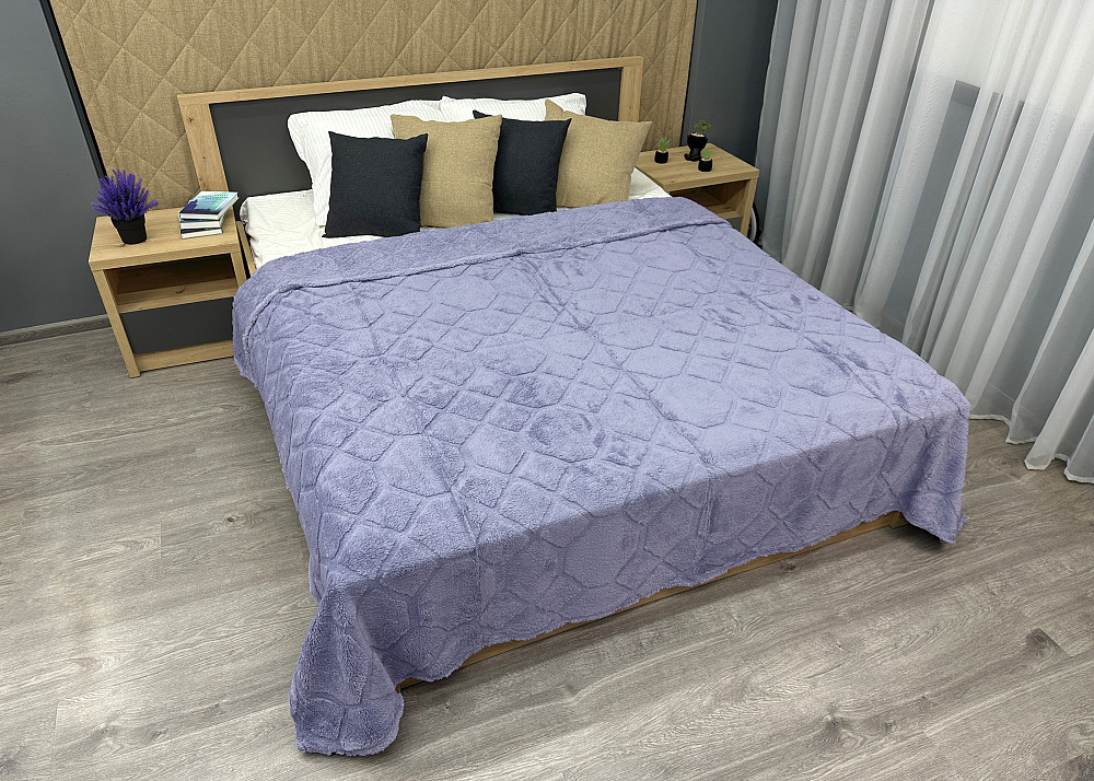 Плед-покрывало Ромб 200х230 см (+-5см) Светло-лавандовый (87-257) Киев - изображение 5