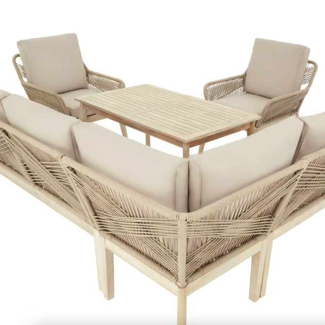 Набір садових меблів зі столом і кріслами для дому, саду, дачі, комфортна зона відпочинку Di Volio Albenga бежевий Київ - фото 7