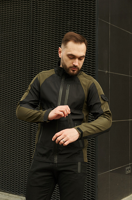 Чоловіча куртка soft shell спортивна софтшел демісезонна softshell осінь весна 'iForce' хакі 2XL Одеса - фото 5