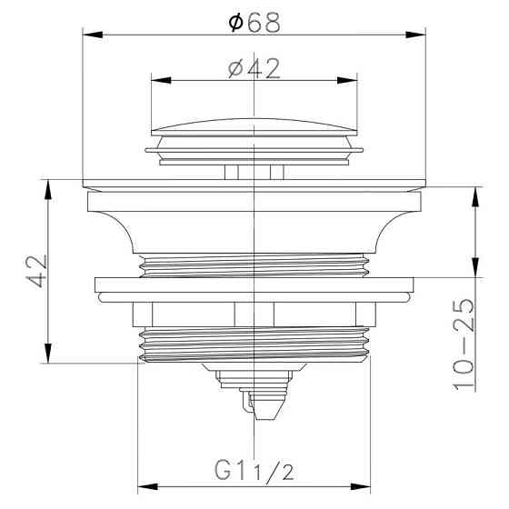 Донний клапан для ванни Zerix BV-07 1 1/2'' автоматичний СLICK-СLACK   ( 17318 ) Харків