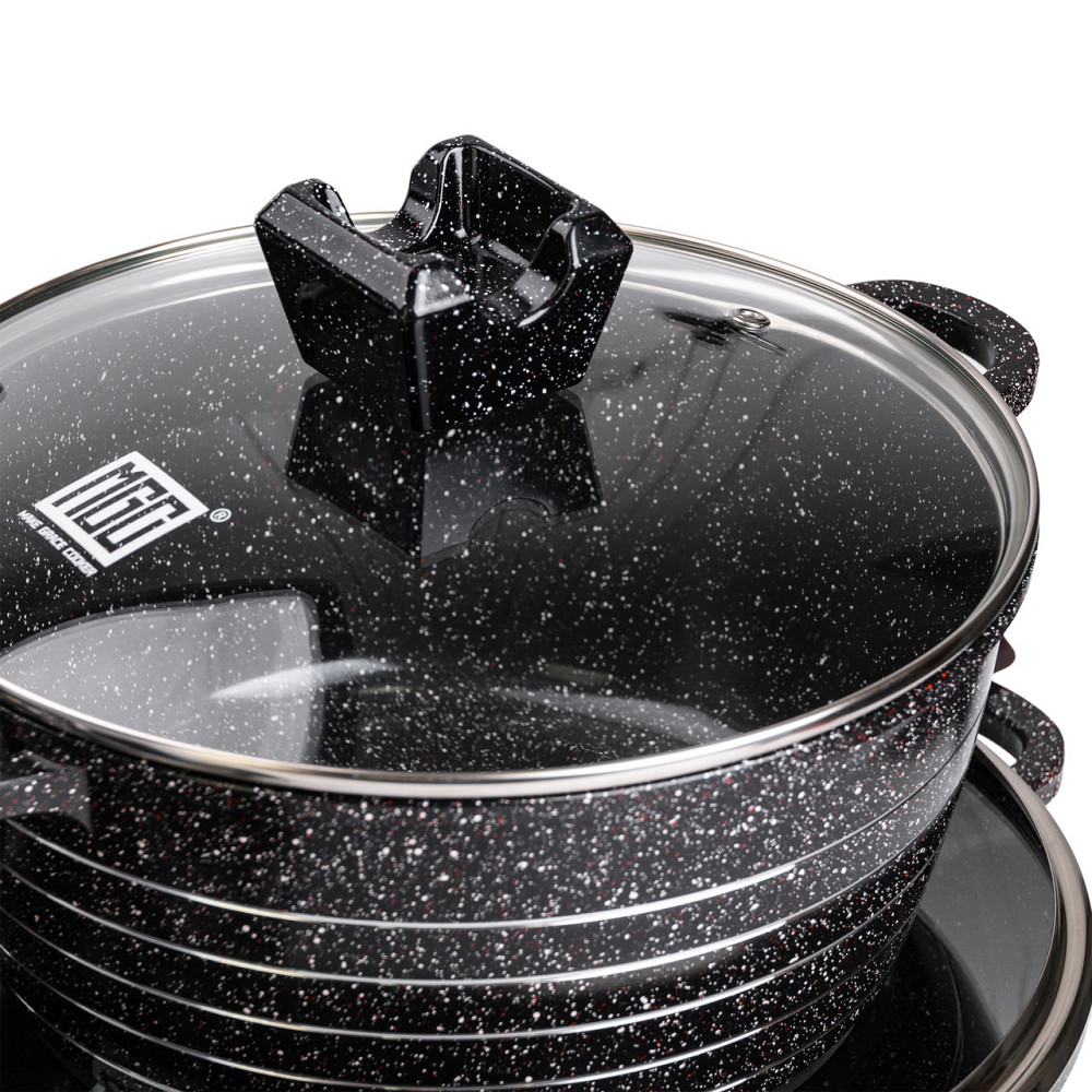 Набор из 5 хозяйственных кастрюль, 2,5-9 литров, толстое дно, алюминий MGC HP-4-411B Киев - изображение 4