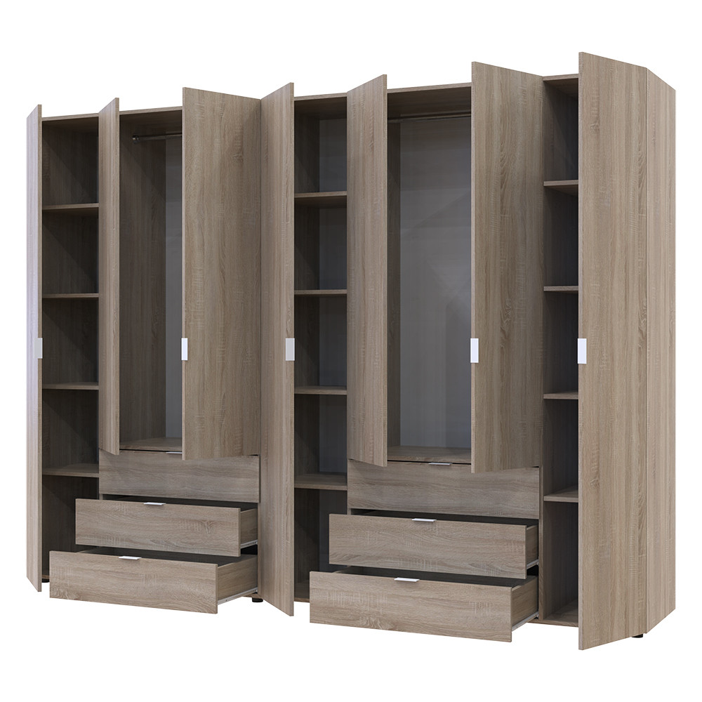 Комплект шаф для одягу Doros Гелар (2 шт.) 271,2х49,5х203,4 см Дуб сонома (DRS-011113) Львів - фото 3