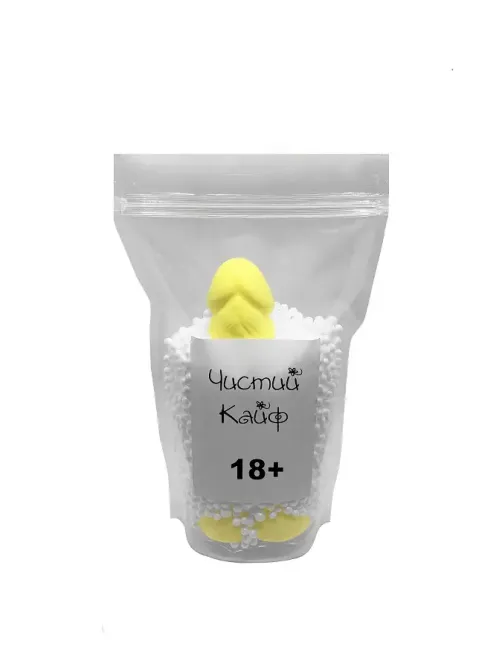 Крафтове мило-член із присоскою Чистий Кайф Yellow size L, натуральне Львів - фото 4