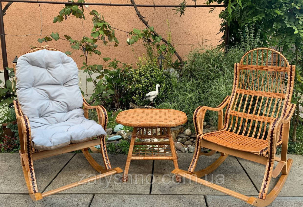 Кресло - качалка плетеная из лозы, набор мебели Киев - изображение 1