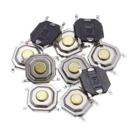 Тактова кнопка KFC-003C-4.3, OFF-(ON), 2pin, 3.5х6х4.3мм, чорна Полтава