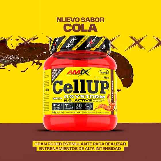 Передтренувальний комплекс Amix Nutrition CellUP with OXYSTORM Powder 348g (Cola Blast) Луцьк