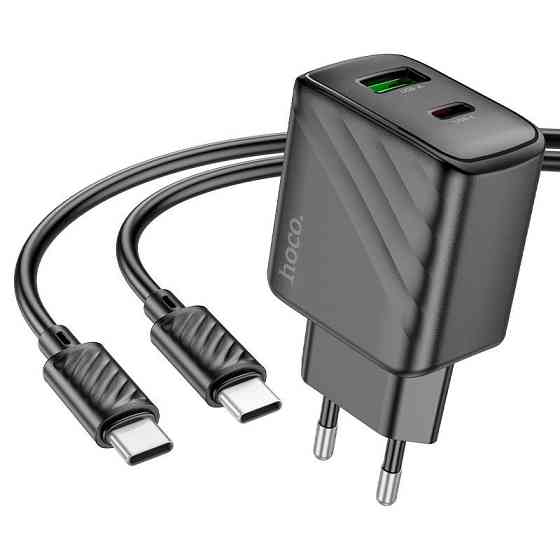 Мережевий зарядний пристрій з кабелем HOCO CS23A Sunlight dual-port PD30W+QC3.0 charger set(Type-C to Одеса