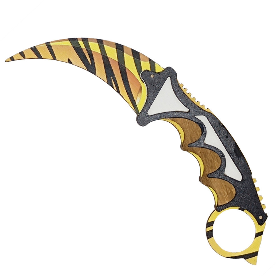 Ніж дерев'яний сувенірний "Керамбіт Тигр" KAR-TI Вінниця - фото 1