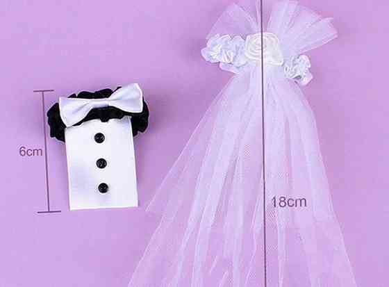 Свадебные украшения на бокалы one size черно-белый Киев