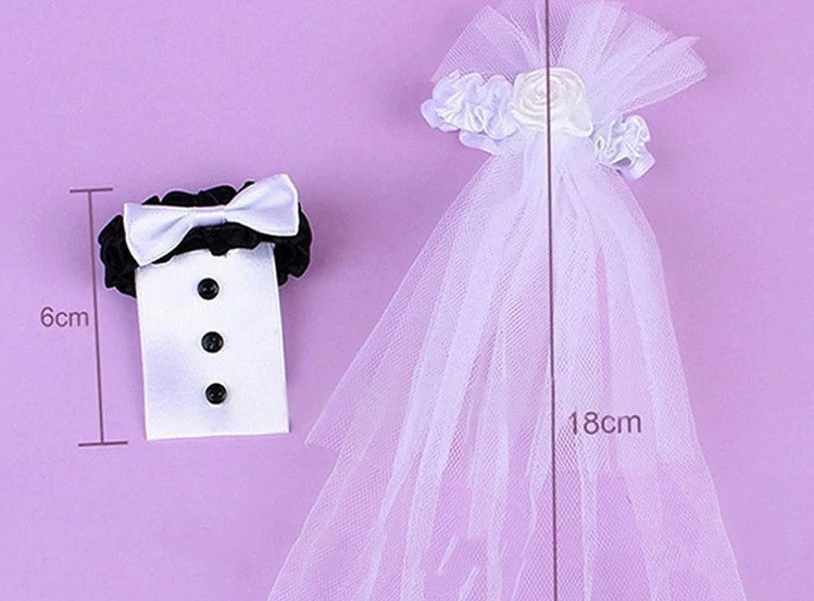 Свадебные украшения на бокалы one size черно-белый Киев - изображение 3