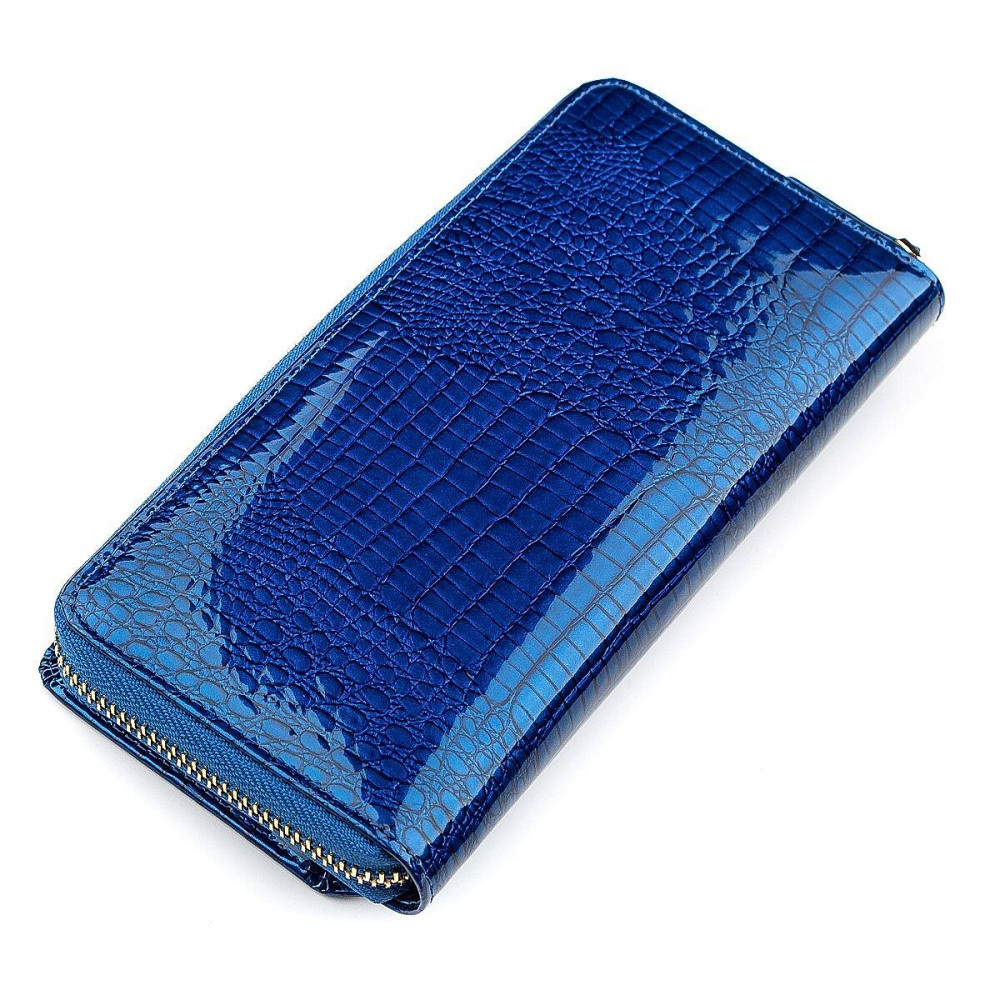 Кошелек женский ST Leather 18435 (S7001A) лакированный Синий Киев - изображение 12
