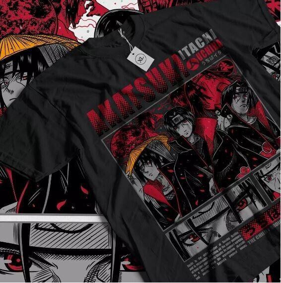 Футболка з аніме принтом Наруто оверсайз (S/M/L) Чорний AnimeJ1097 Дніпро - фото 1