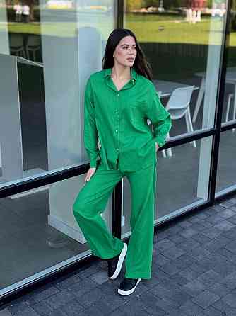 Костюм жіночий літній льон Зелений 42/44 Харків