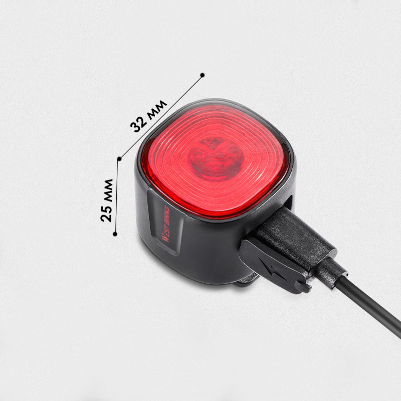 Фонарь велосипедный West Biking YP0701409-WT09 задний велогабарит умный велофонарь Киев - изображение 9