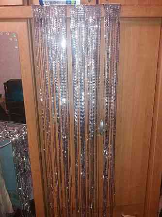 Дощик новорічний гафре 150 см на 22 см срібний Київ