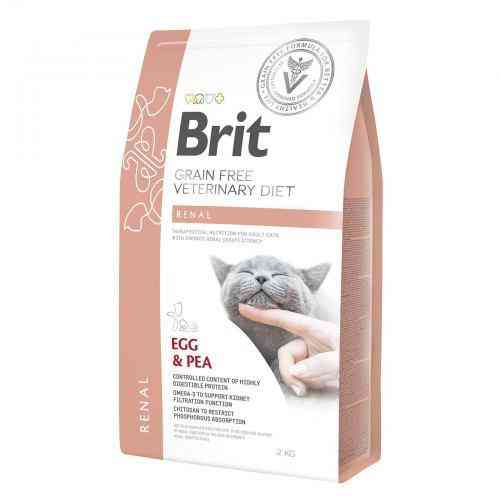 Сухий корм Brit GF VetDiet Cat Renal для кішок, у разі захворювань нирок, з яйцем і горохом, 2 кг Київ